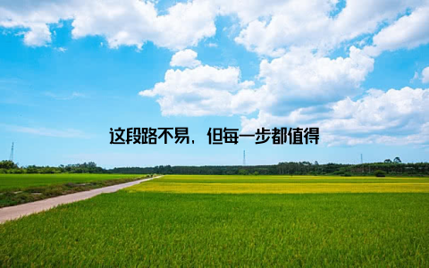 这段路不易, 但每一步都值得