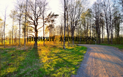 但我很快发现, 光有热情远远不够