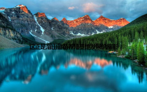 这正是眉山鱼苗养殖基地发展的缩影