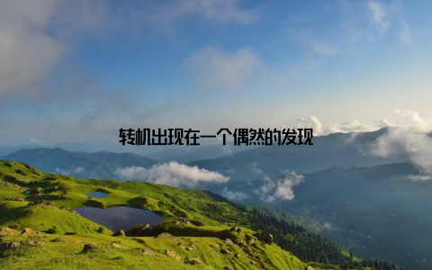 转机出现在一个偶然的发现