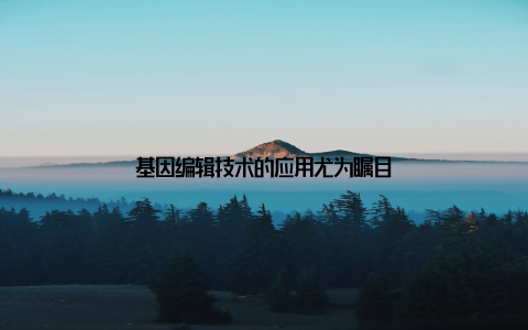 基因编辑技术的应用尤为瞩目