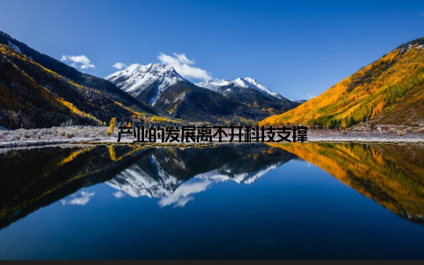 产业的发展离不开科技支撑