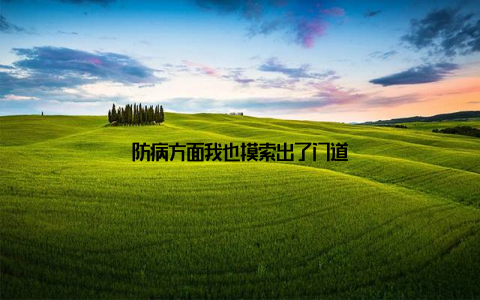 防病方面我也摸索出了门道