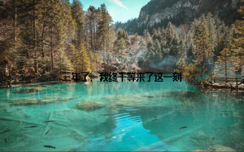三年了, 我终于等来了这一刻