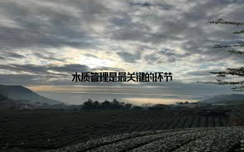 水质管理是最关键的环节