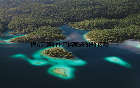 建立完整的生产档案是改进的基础