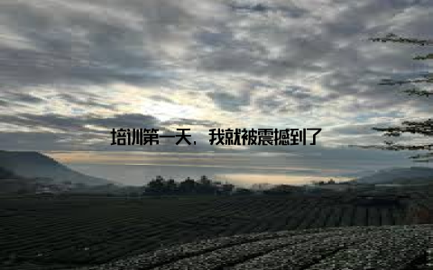 培训第一天, 我就被震撼到了