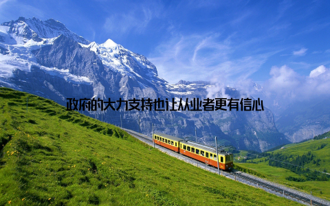 政府的大力支持也让从业者更有信心