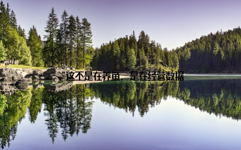“这不是在养鱼, 是在经营数据
